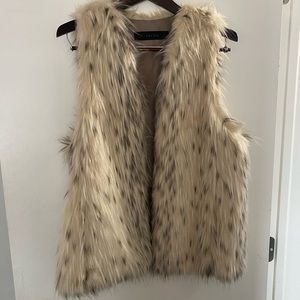 ZARA faux fur vest